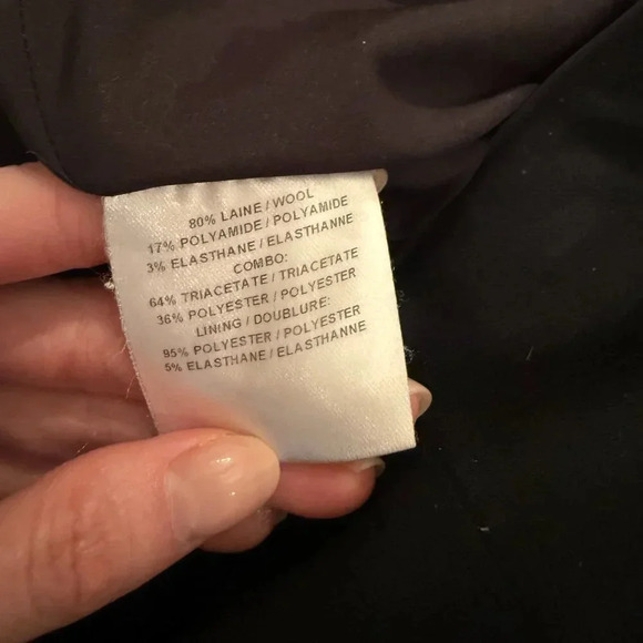 Black Wool Pencil Skirt with Back Slit, Judith and Charles, US 2 - Picture 7 of 8